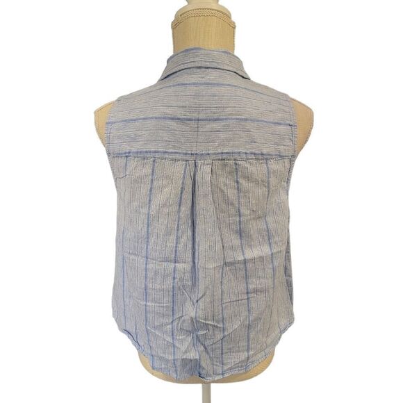 Michael Kors striped tie-waist shirt M - Picture 2 of 3